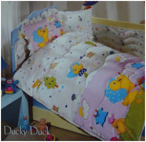 Постельное белье для норожденных "DUCKY DUCK" (розовый) / артикул: 20-89