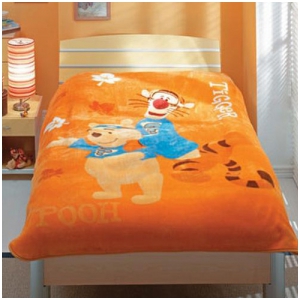 Детский плед "MY FRIENDS TIGGER POOH " (оранжевый) / артикул: Б-115