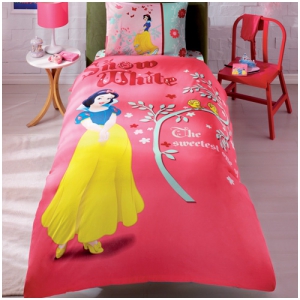 Детское постельное белье TAC  SNOW WHITE THE SWEETEST с двусторонним пододеяльником и наволочкой артикул  20-225
