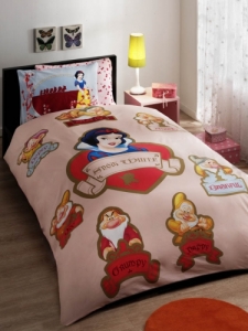 Детское постельное белье TAC SNOW WHITE LOVE двухстороннее  артикул 20-033