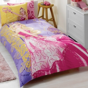 Детское постельное белье TAC  BARBIE CHARM SCHOOL двухсторонний артикул: 10-853