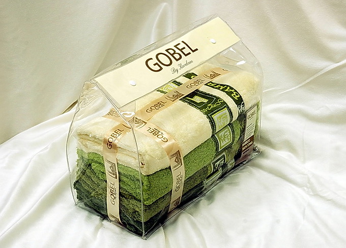 Полотенца Бамбук 100%  Набор полотенец Gobel  Код 336  в подарочной упаковке  размер:50*90см (х4) plt041-2