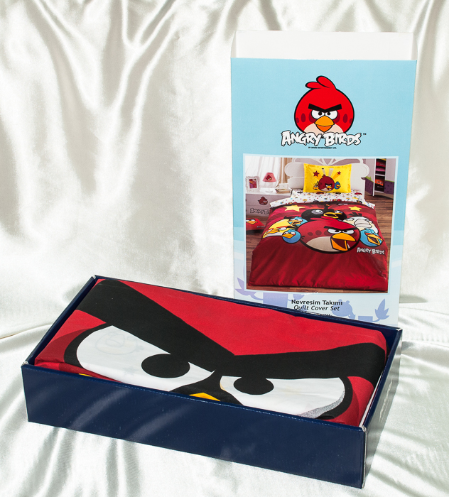 Постельное бельё Детское белье Angry Birds  Код 529  Пододеяльник (х1) / 160X220   Простынь (х1) / 160X240  Наволочка (х1) / 50X70 ab02 3154