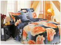 Двуспальное постельное белье "ROSEBELLA" (черный) / артикул: 400-126