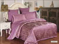 Двуспальное постельное белье Arya  Majestic с жаккардовой вышивкой KENNEDY артикул 400-87493