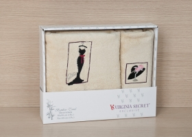 Полотенца Код 304  Набор полотенец Virginia Seсret  в подарочной упаковке  Бамбук  50-90см  70-140см plt075-1