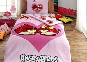 Постельное бельё Детское белье Angry Birds  Код 529  Пододеяльник (х1) / 160X220   Простынь (х1) / 160X240  Наволочка (х1) / 50X70 ab02 3154
