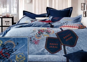 Постельное бельё Fashion Home Textile  c апликацией  код 596<br/ > Пододеяльник (X1) / 200X230  Простыня (X1) / 245X250  Наволочка (X2) / 50X70 csv002-3