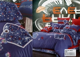 Постельное бельё Fashion Home Textile  c апликацией  код 596<br/ > Пододеяльник (X1) / 200X230  Простыня (X1) / 245X250  Наволочка (X2) / 50X70 csv003-3