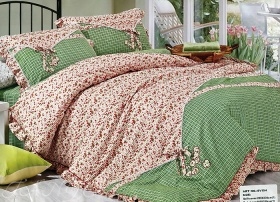 Постельное бельё Provence  c апликацией  код 417<br/ > Пододеяльник (X1) / 200X230  Простыня (X1) / 250X250  Наволочка (X2) / 50X70 csv007-3